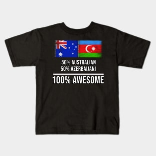 50% Australian 50% Azerbaijani 100% Awesome - Gift for Azerbaijani Heritage From Azerbaijan Kids T-Shirt